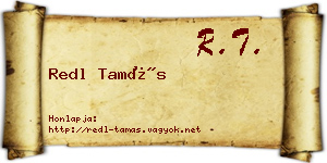 Redl Tamás névjegykártya